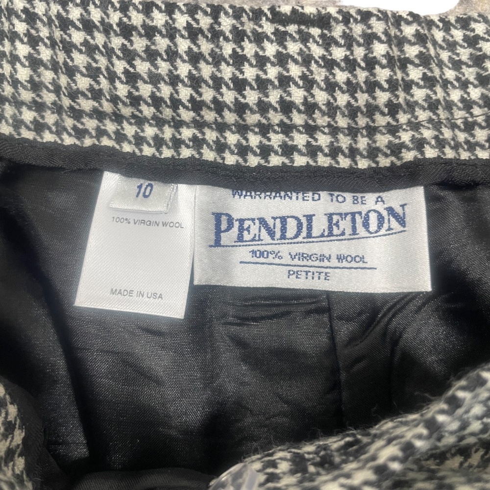 Pendleton Monochrome Houndstooth Straight Leg Tro… - image 4